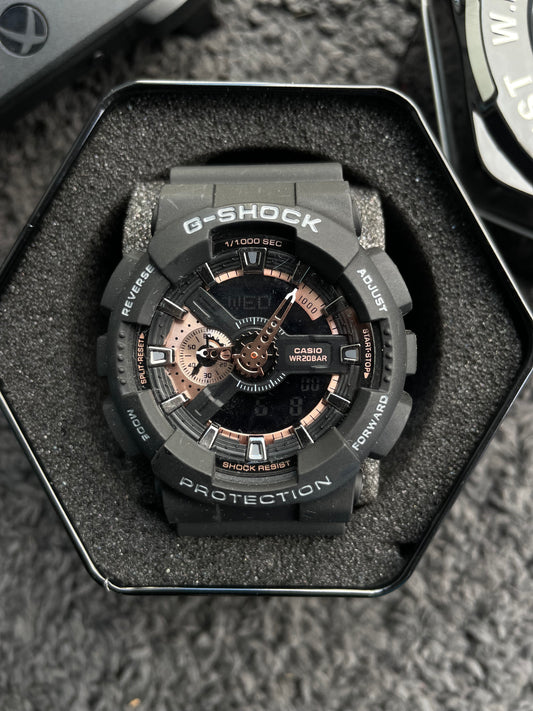 Rose Gold GA 110RG-1A With Black Strap